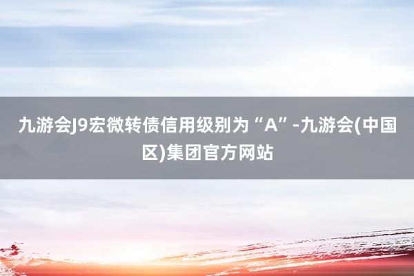 九游会J9宏微转债信用级别为“A”-九游会(中国区)集团官方网站