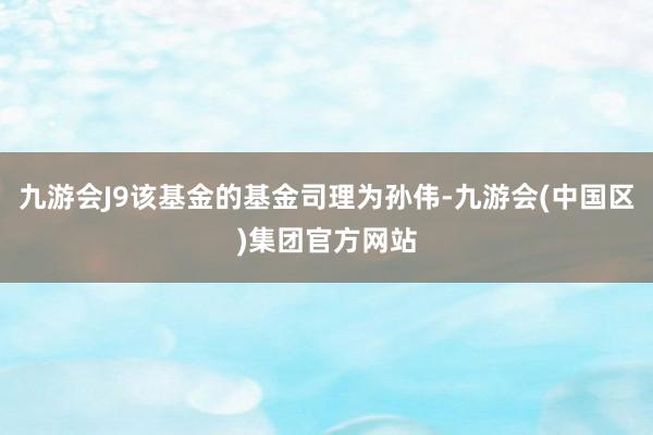 九游会J9该基金的基金司理为孙伟-九游会(中国区)集团官方网站